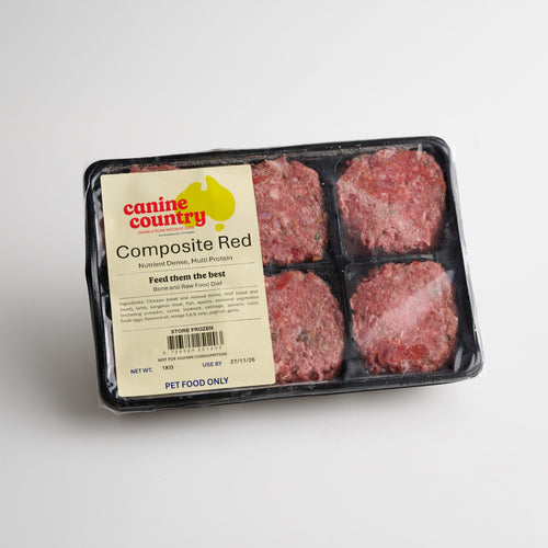Canine Country Composite Red Dog Food in Packaging