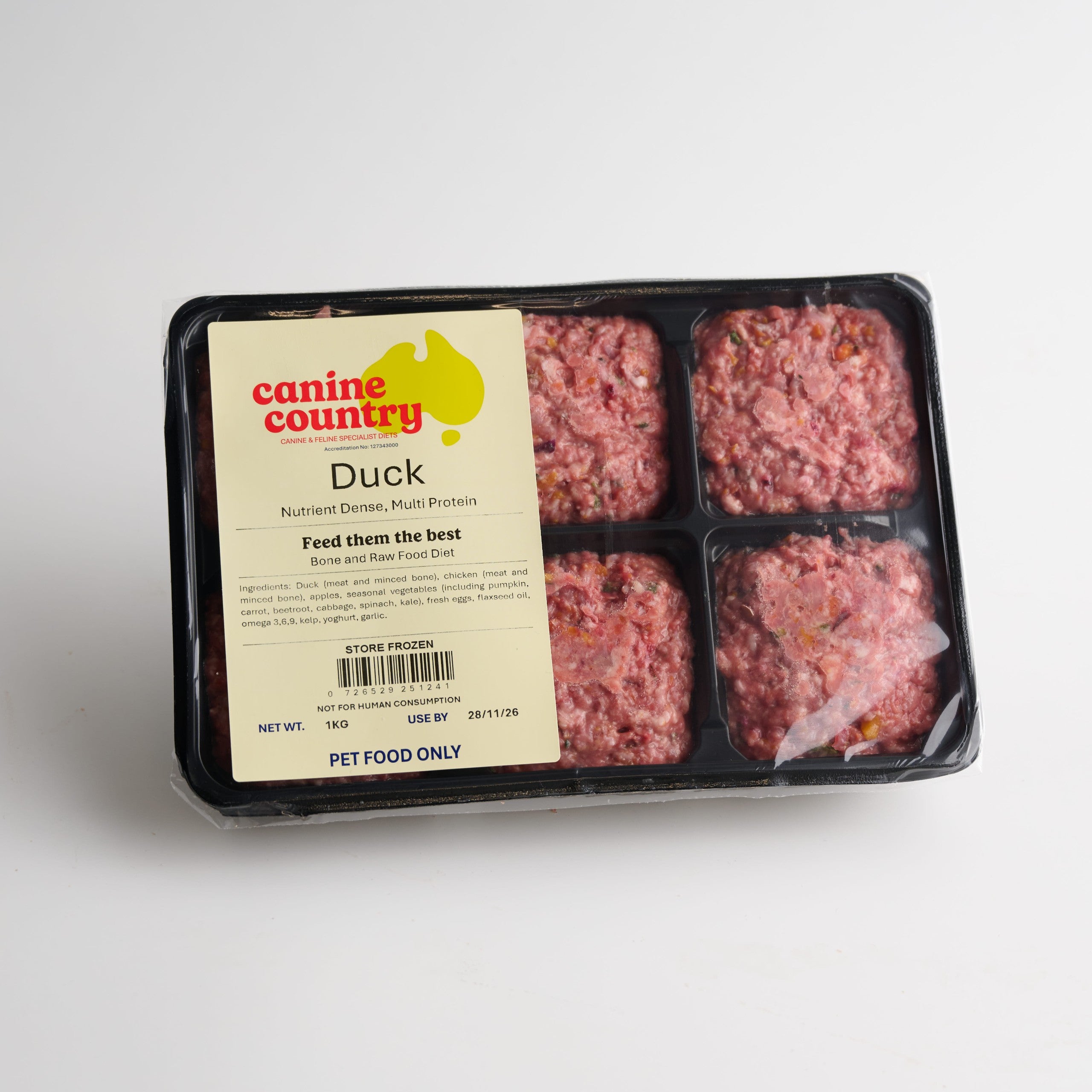 Canine Country Duck Dog Food in Packaging