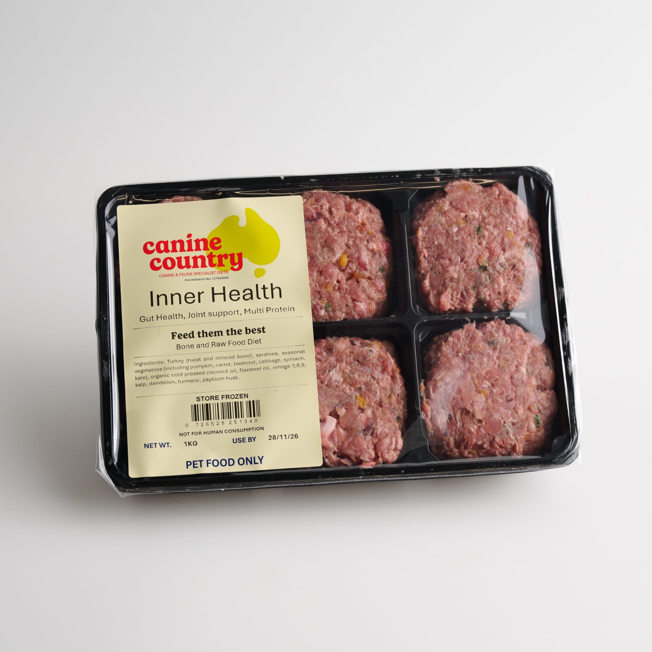 Canine Country Inner Health Dog Food in Packaging
