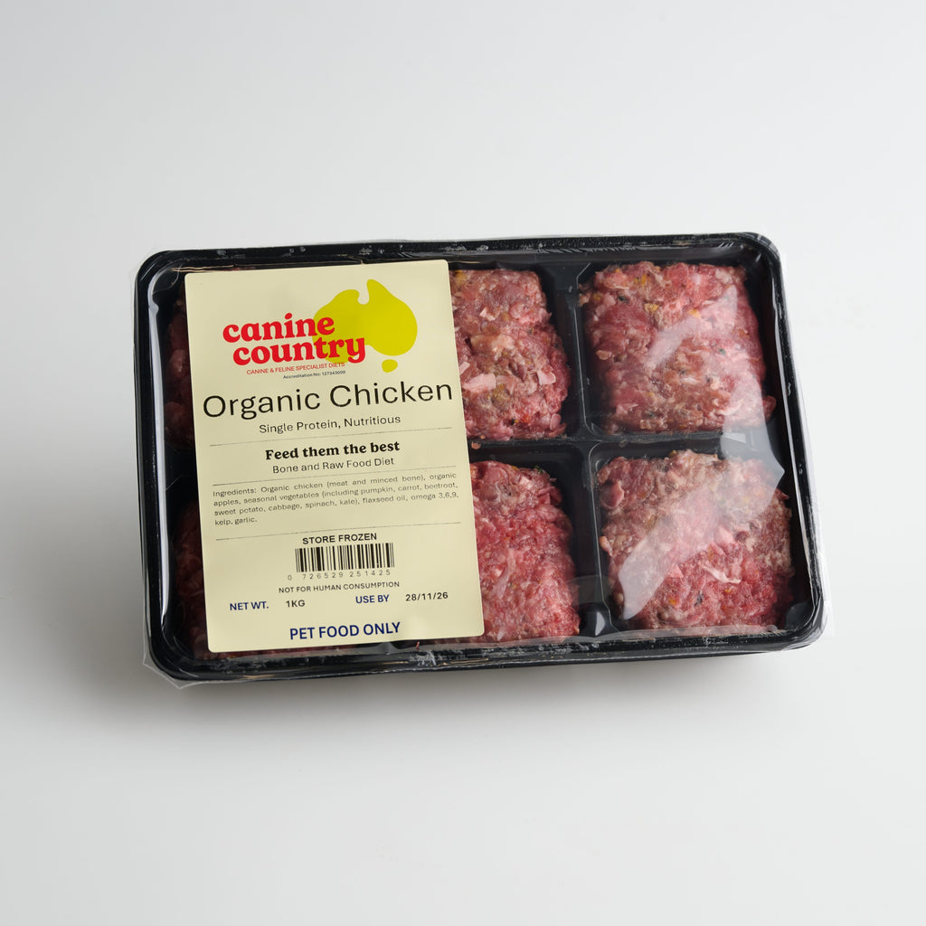 Canine Country Organic Chicken Dog Food in Packaging
