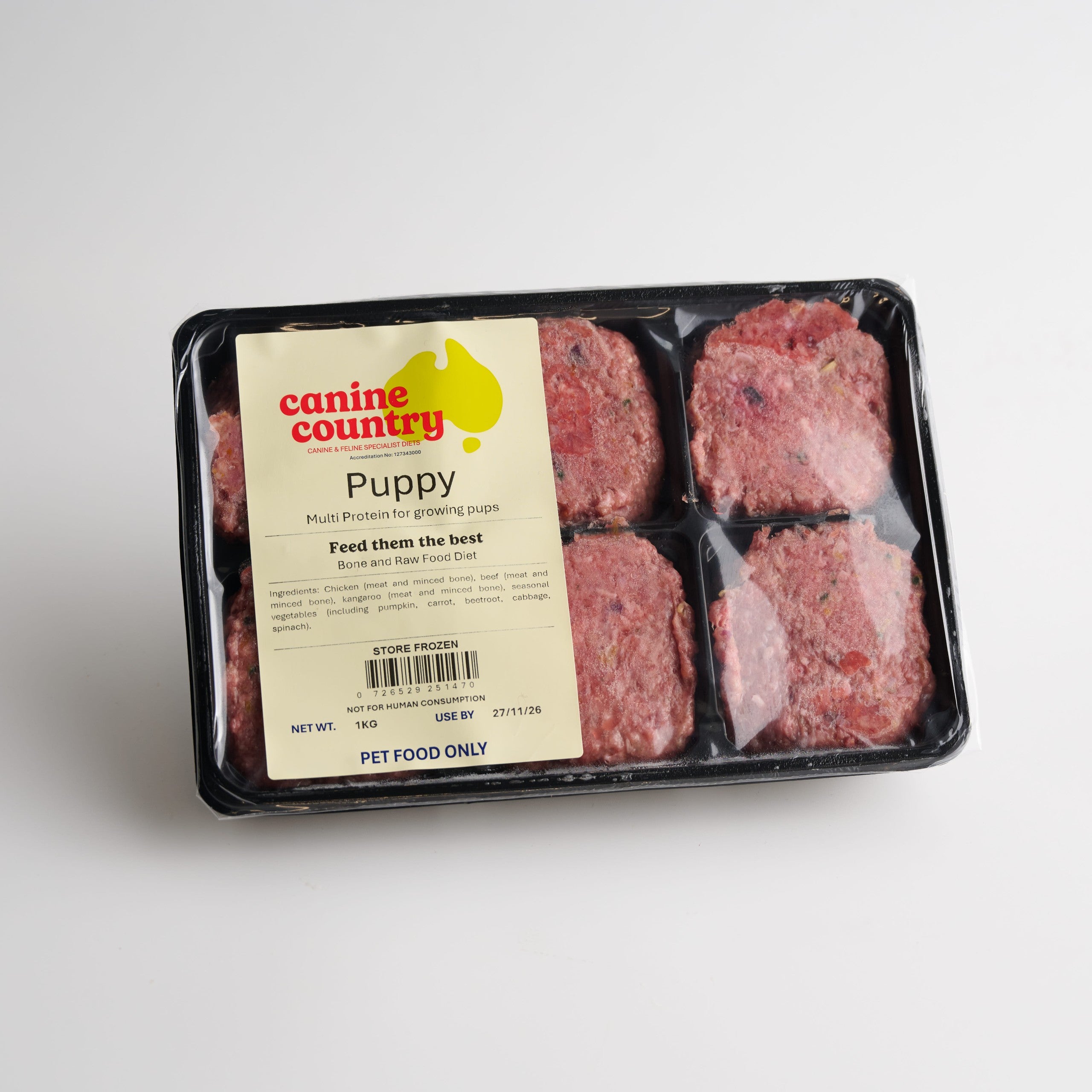 Canine Country Puppy Dog Food in Packaging